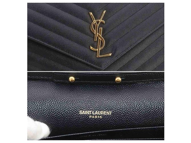 Saint Laurent Cassandra Chain Wallet Schwarz - Ansicht 9
