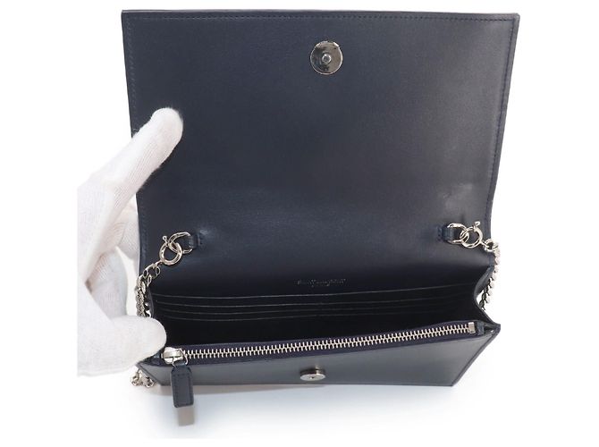 Portafoglio con catena Kate Saint Laurent Blu navy - vista 6