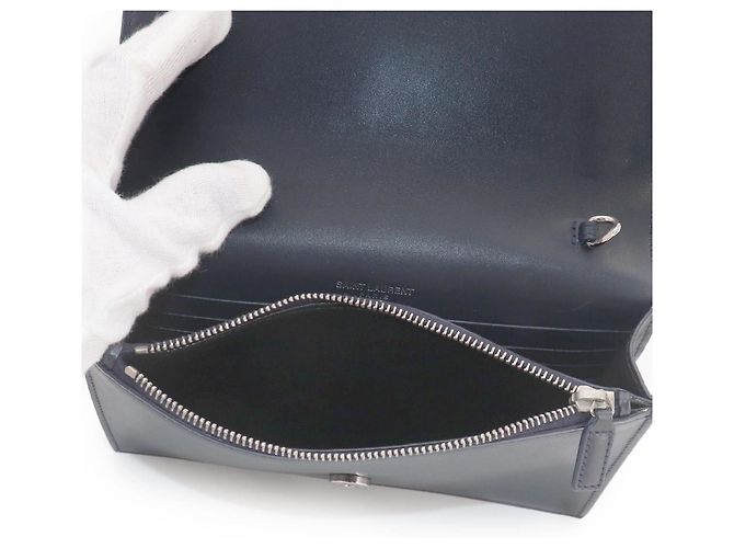 Portafoglio con catena Kate Saint Laurent Blu navy - vista 7