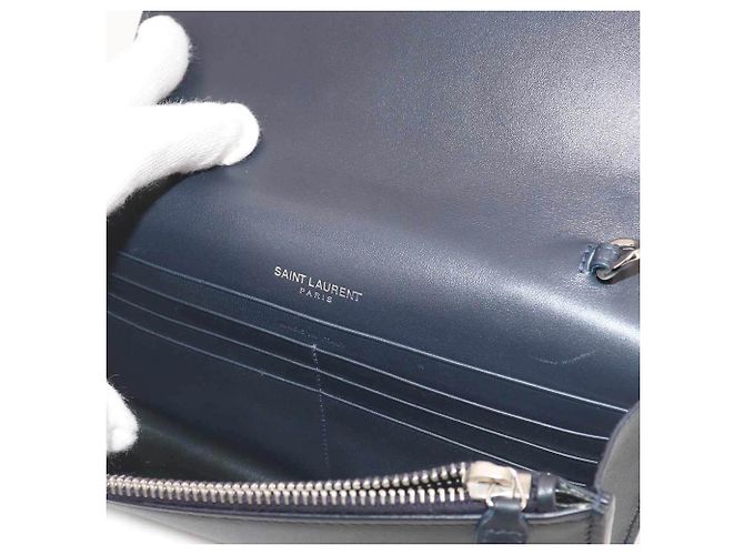 Portafoglio con catena Kate Saint Laurent Blu navy - vista 8