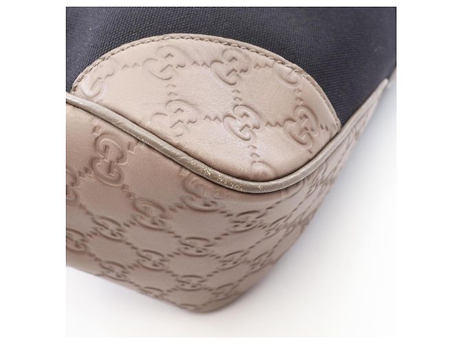 Borsa a Spalla Gucci Guccissima Nero Beige - vista 6