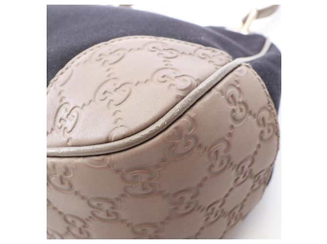 Borsa a Spalla Gucci Guccissima Nero Beige - vista 7