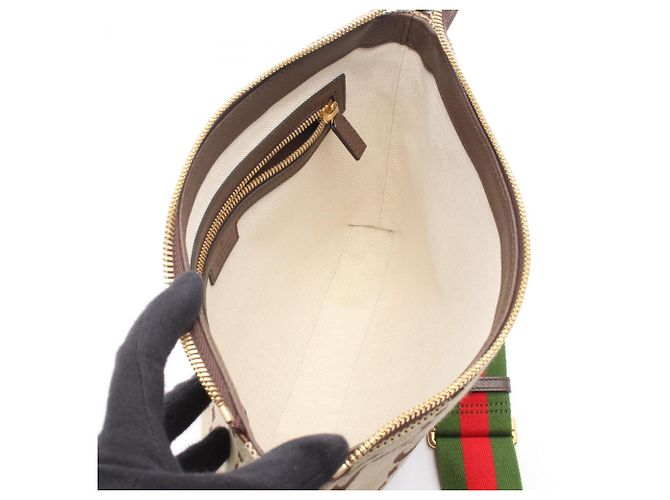 Borsa a tracolla Gucci Jumbo GG Marrone Beige - vista 3