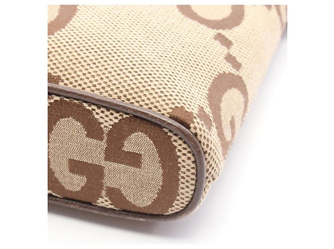 Borsa a tracolla Gucci Jumbo GG Marrone Beige - vista 5