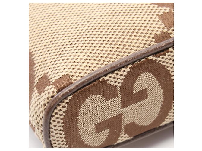 Borsa a tracolla Gucci Jumbo GG Marrone Beige - vista 6