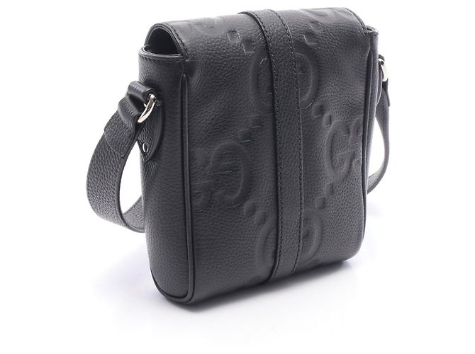 Piccola borsa messenger Gucci in pelle nera Nero - vista 2