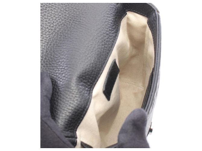 Piccola borsa messenger Gucci in pelle nera Nero - vista 3