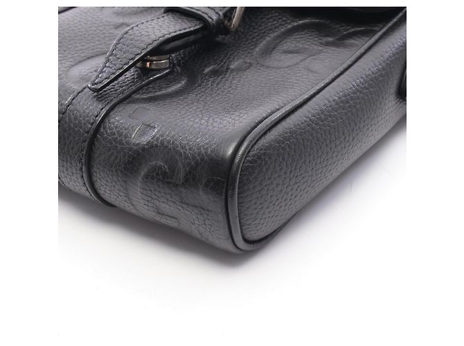 Piccola borsa messenger Gucci in pelle nera Nero - vista 6