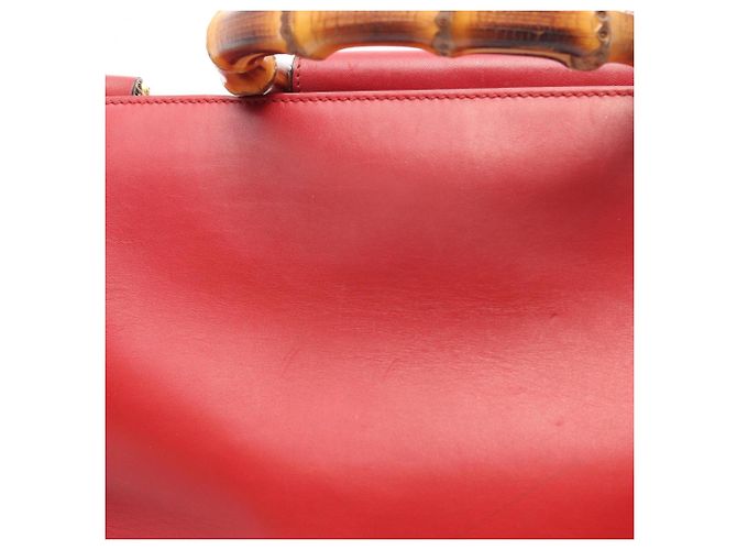Borsa 2-Way Gucci Nymphaea Bamboo Rosso - vista 10