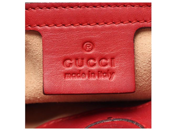 Borsa 2-Way Gucci Nymphaea Bamboo Rosso - vista 4