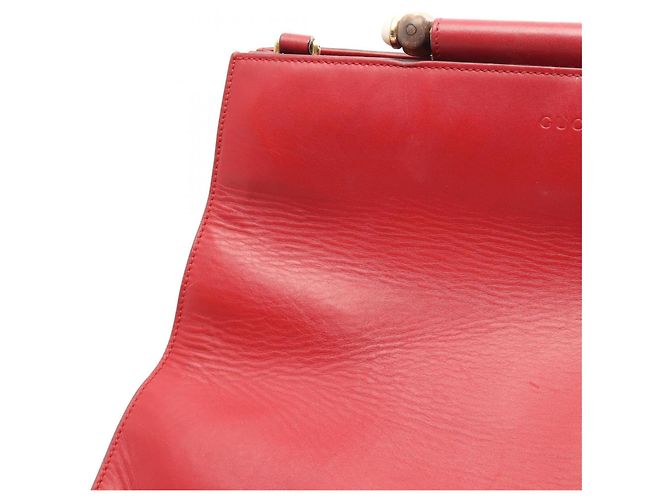 Borsa 2-Way Gucci Nymphaea Bamboo Rosso - vista 7