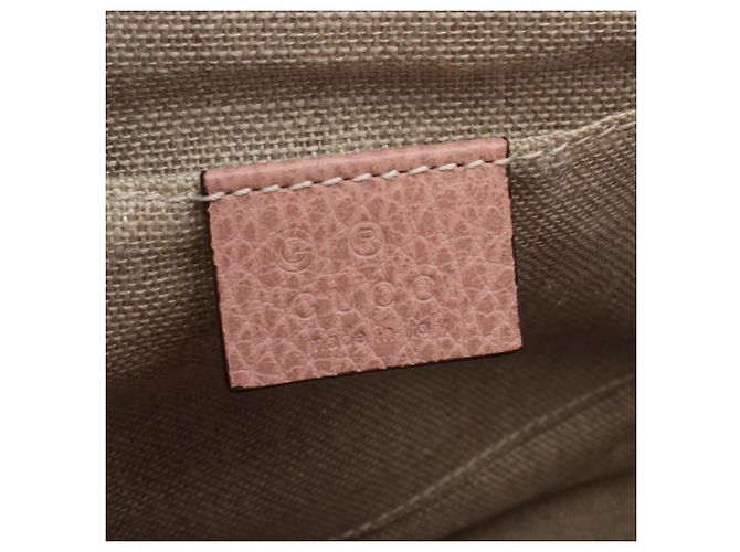 Borsa a Spalla Gucci Bree GG Canvas Marrone Rosa Beige - vista 4