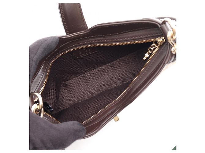 Borsa Gucci Moonside Sherry Line Marrone Beige - vista 3