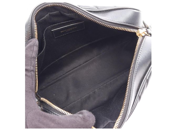 Borsa a Spalla Yves Saint Laurent LOU Monogram Nero - vista 3