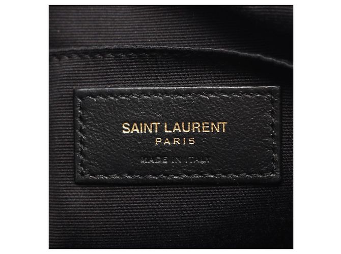 Borsa a Spalla Yves Saint Laurent LOU Monogram Nero - vista 4