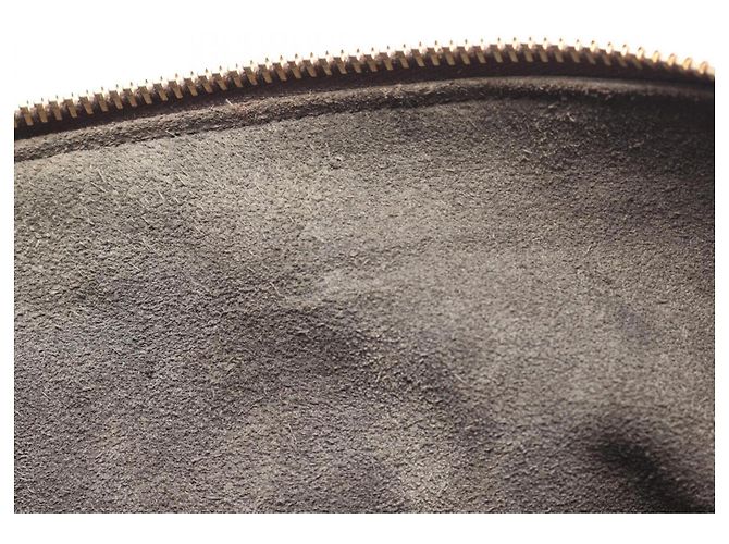 Duffle Borsa a 2 vie in pelle grigia Yves Saint Laurent Marrone - vista 5