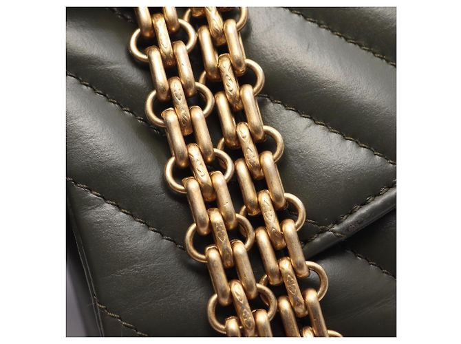 Borsa a Spalla Chanel 2.55 Chevron V-stitch Cachi - vista 8