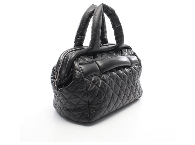 Borsa Tote Chanel Coco Cocoon Nero Bordò - vista 2