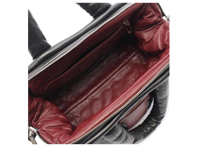 Borsa Tote Chanel Coco Cocoon Nero Bordò - vista 3
