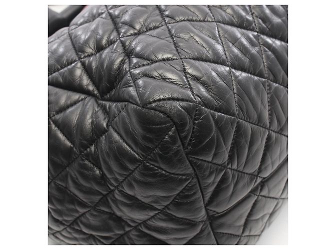 Borsa Tote Chanel Coco Cocoon Nero Bordò - vista 6
