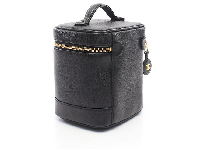 Borsa Chanel Coco Mark in pelle di vitello martellata nera Nero - vista 2