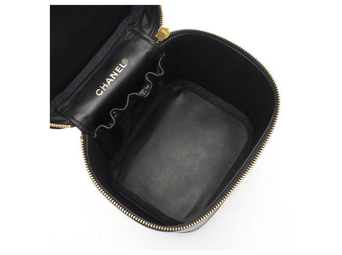Borsa Chanel Coco Mark in pelle di vitello martellata nera Nero - vista 3
