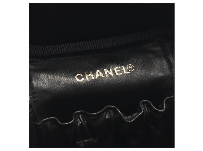 Borsa Chanel Coco Mark in pelle di vitello martellata nera Nero - vista 4