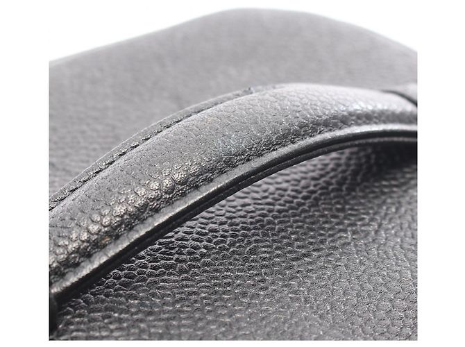 Borsa Chanel Coco Mark in pelle di vitello martellata nera Nero - vista 7