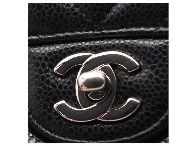Borsa a tracolla Chanel Chevron V-stitch Double Flap Nero - vista 8