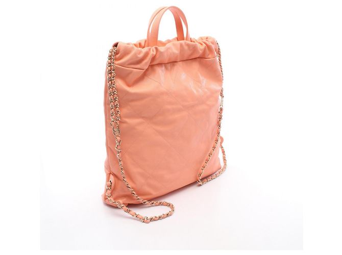 Zaino/Borsa Chanel 22 in pelle rosa Large - vista 2