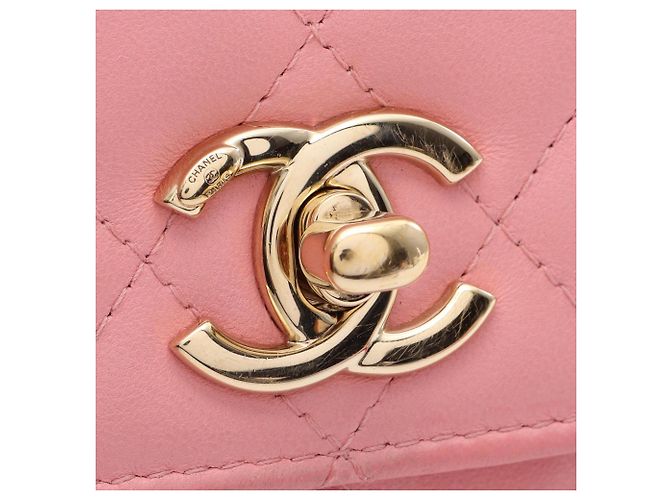 Borsa Chanel Trendy CC Matelassé in agnello Rosa - vista 10