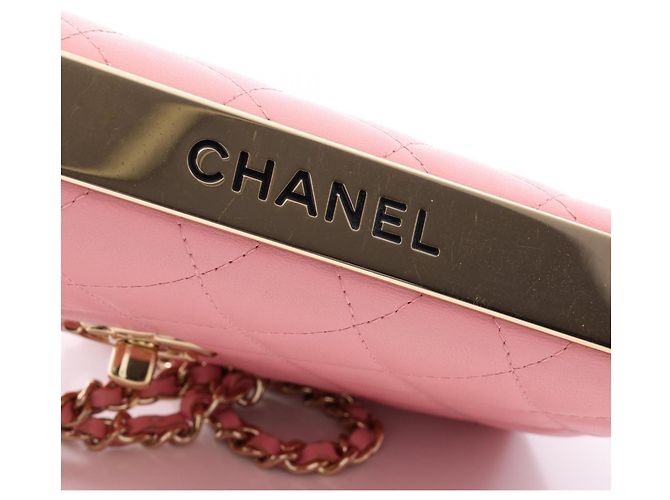 Borsa Chanel Trendy CC Matelassé in agnello Rosa - vista 11