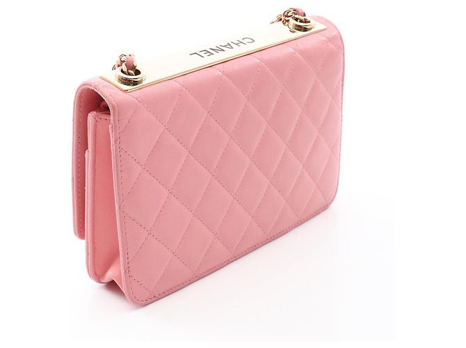 Borsa Chanel Trendy CC Matelassé in agnello Rosa - vista 2