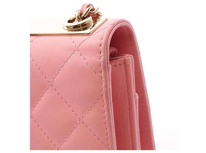 Borsa Chanel Trendy CC Matelassé in agnello Rosa - vista 8