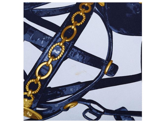 Hermès Hermes Carre 90 Brides Rebelles Sciarpa in seta Blu Multicolore - vista 5