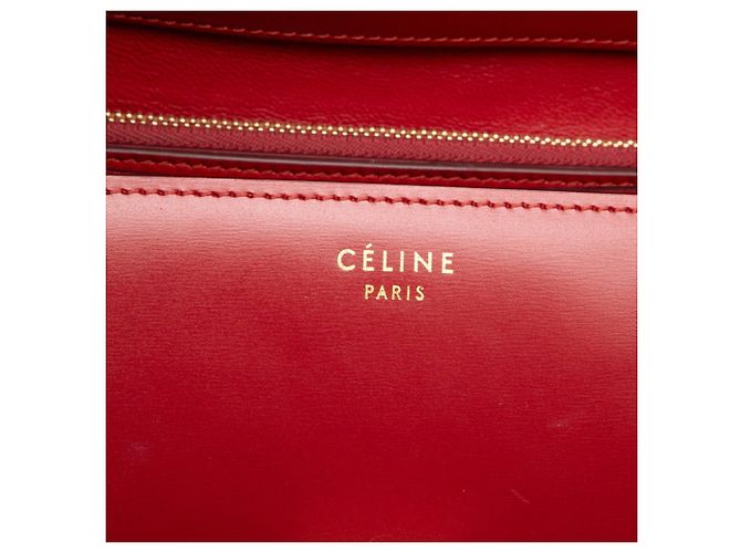 Céline Celine Classic Box Medium Umhängetasche Rot - Ansicht 6