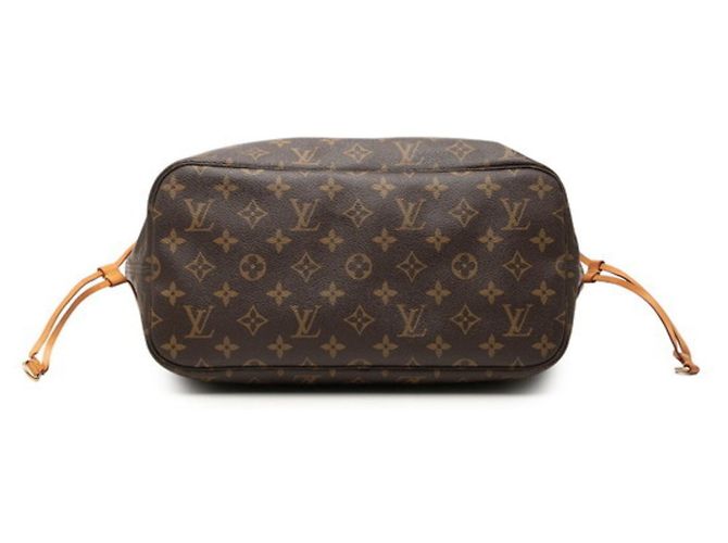 Borsa Tote Louis Vuitton Monogram Neverfull MM Marrone - vista 3