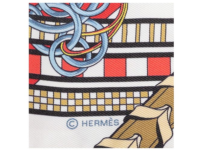 Hermès Hermes Twilly Brides et Gris Schal Weiß Mehrfarben - Ansicht 3