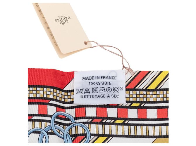 Hermès Hermes Twilly Brides et Gris Schal Weiß Mehrfarben - Ansicht 4