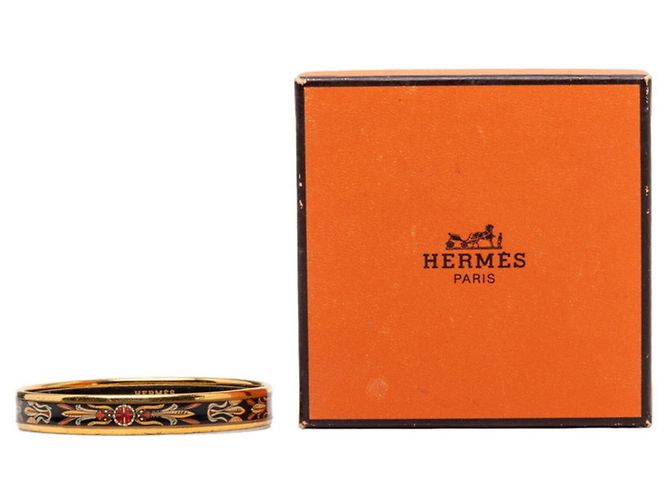 Hermès Pulsera Email PM Cloisonné Hermes Negro Multicolor Dorado - vista 6