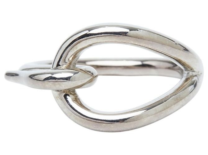 Ring Anello per sciarpa Jumbo in metallo argentato Hermès Argento - vista 2