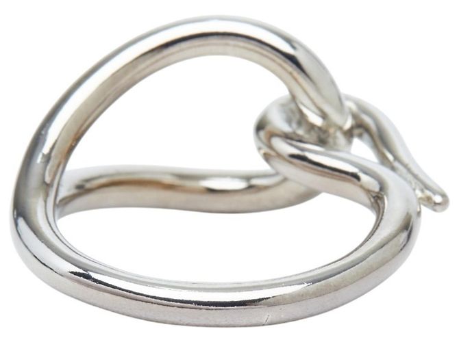Ring Anello per sciarpa Jumbo in metallo argentato Hermès Argento - vista 4