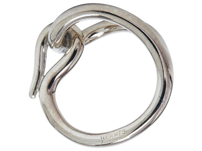 Ring Anello per sciarpa Jumbo in metallo argentato Hermès Argento - vista 5