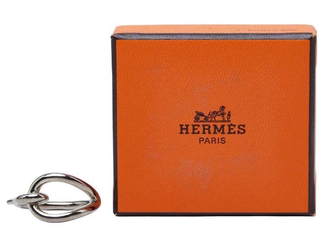 Ring Anello per sciarpa Jumbo in metallo argentato Hermès Argento - vista 6