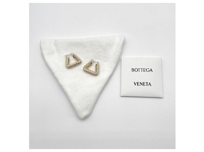Orecchini a cerchio in argento Bottega Veneta - vista 9