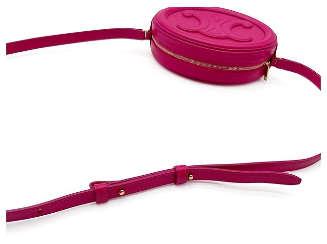 Céline Borsa a Spalla Celine Oval Purse Cuile Triomphe Rosa - vista 8
