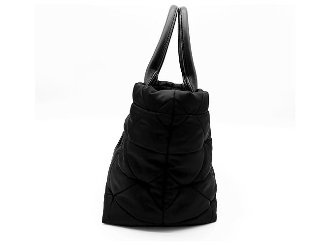 Borsa Tote in Re-Nylon Imbottito Prada Nero - vista 4
