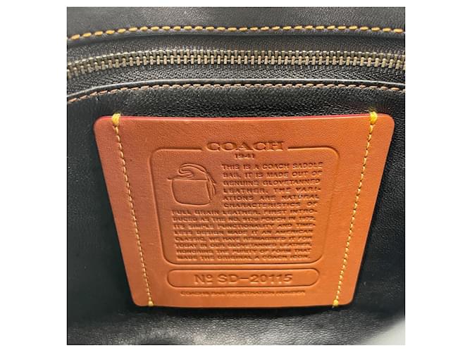 COACH Saddlebag Varsity Patchwork Schultertasche Braun Schwarz Blau - Ansicht 11