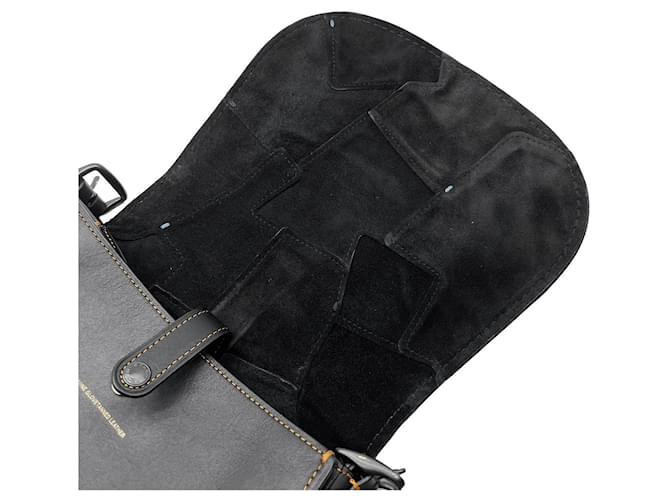 COACH Saddlebag Varsity Patchwork Schultertasche Braun Schwarz Blau - Ansicht 13