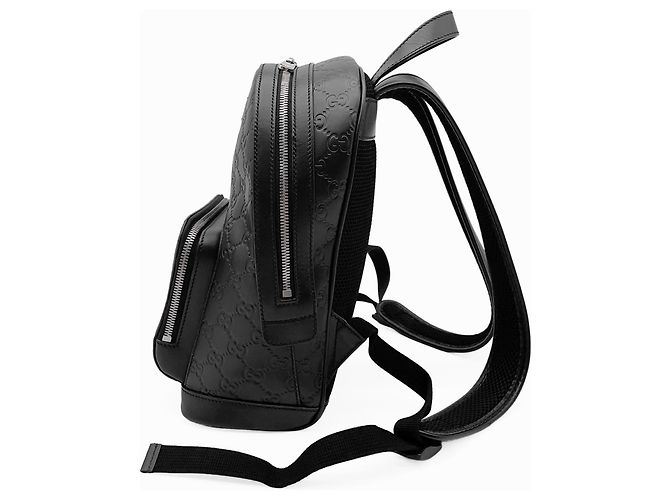 Zaino Gucci GG in pelle nera Nero - vista 3